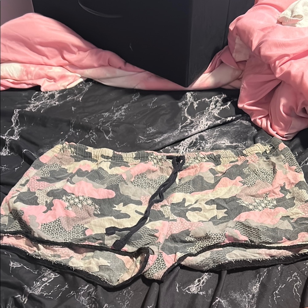 Bobbie Brooks Pink and Gray Athletic Shorts